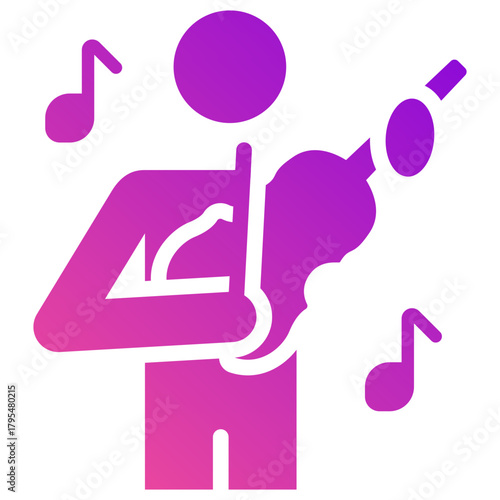 violin gradient fill icon