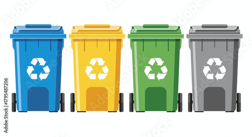 recycle bins on the street