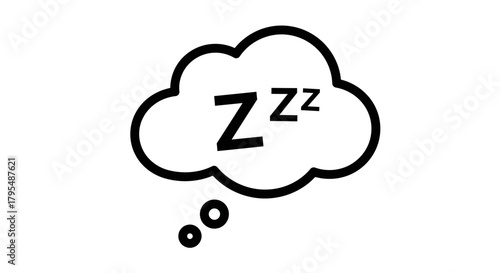 Sleep Thought Bubble with Zzz