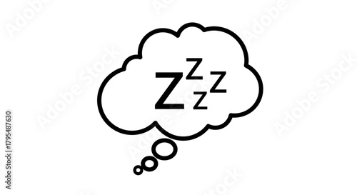 Sleep Thought Bubble with Z Symbol