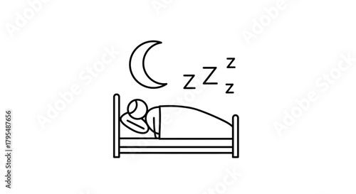 Person Sleeping Under Moon