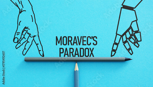 Billede på lærred Moravec's Paradox - Inverted Difficulty of Skills for Humans and Artificial Inte