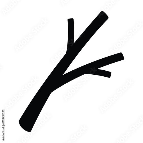 Black branch with multiple limbs wood nature