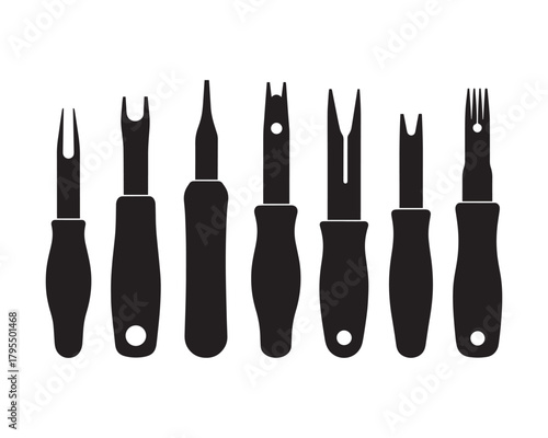 Upholstery Tools Set Vector Illustration Furniture Repair Craft