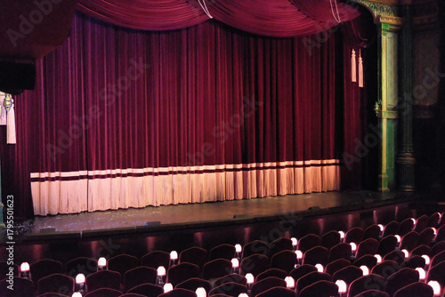 empty theatre hall and stage	
