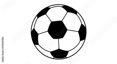 Black and white soccer ball