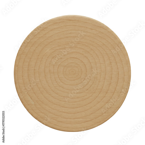 Rustic wood slice displaying natural growth rings, perfect for DIY crafts project