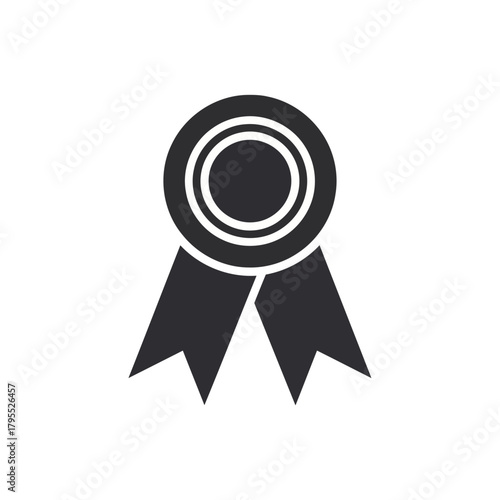 Black ribbon award rosette