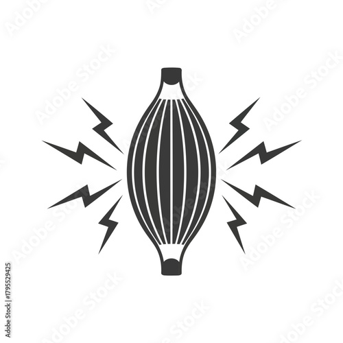 Muscle pain and strain icon, representing physical discomfort and injury