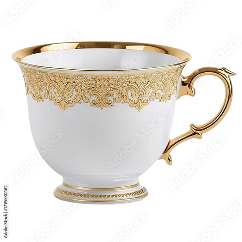 Premium Tea Cup Centered on White Background – High-Resolution Studio Lighting Product Photo for E-Commerce and Mockup Design