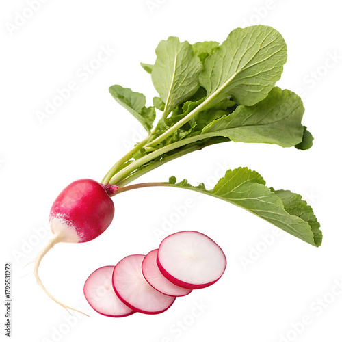 Radish vegetables image isolated on a transparent