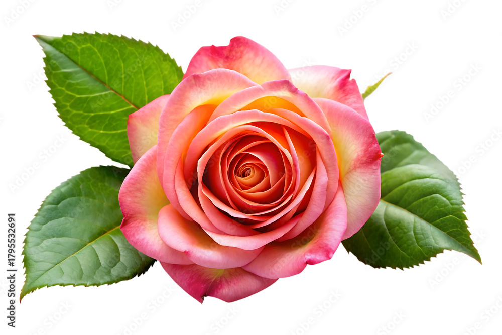 Naklejka premium Pink rose flower image isolated on transparent background