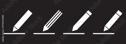 Edit icon vector. Edit document sign and symbol. Edit text icon with pencil. Edit icon vector isolated on white background. 