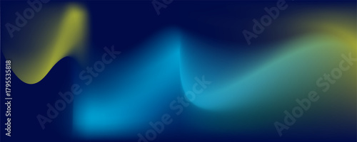 Blue-green gradient studio room, abstract background pattern, walls and floor reflect neon lights, dark tones and feel speed of blue-green background.