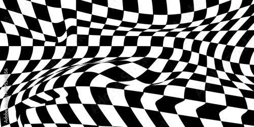 Black and white checkered pattern, Checkerboard seamless pattern