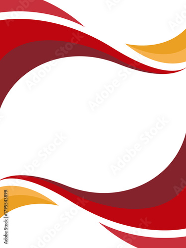 Abstract modern background with wavy shapes frame