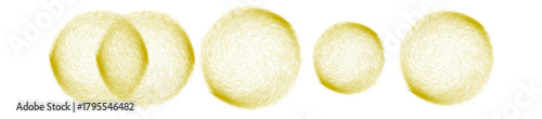 Yellow abstract sphere shapes.