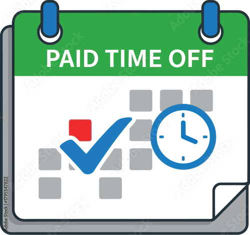 Calendar showing approved paid time off for a much-needed vacation