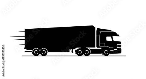 Truck Silhouette in Motion