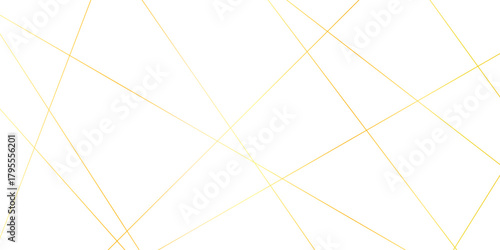 Abstract gold lines on transparent background. random chaotic lines abstract geometric patterns of modern design. geometric design created using light colorful digital net web line technology.