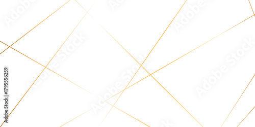 Abstract gold lines on transparent background. random chaotic lines abstract geometric patterns of modern design. geometric design created using light colorful digital net web line technology.