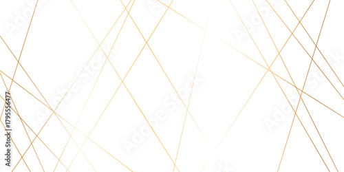 Abstract gold lines on transparent background. random chaotic lines abstract geometric patterns of modern design. geometric design created using light colorful digital net web line technology.
