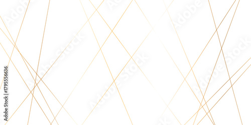 Abstract gold lines on transparent background. random chaotic lines abstract geometric patterns of modern design. geometric design created using light colorful digital net web line technology.