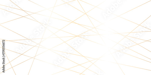 Abstract gold lines on transparent background. random chaotic lines abstract geometric patterns of modern design. geometric design created using light colorful digital net web line technology.