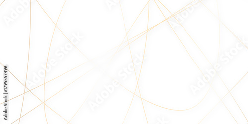 Abstract gold lines on transparent background. random chaotic lines abstract geometric patterns of modern design. geometric design created using light colorful digital net web line technology.