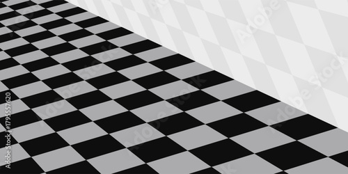 Black and white checkered floor tiles texture for background