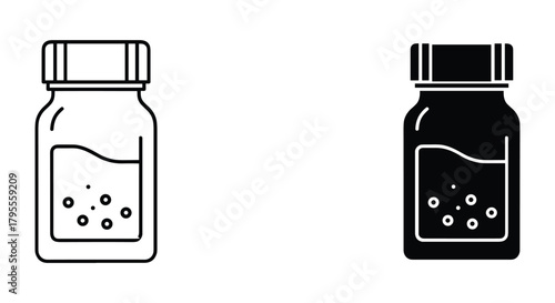 set of cosmetic bottles