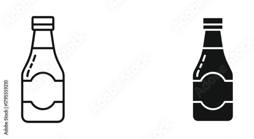 beer bottle vector illustration