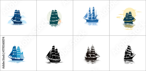 Illustration of sailing ship