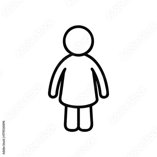 Single Person Outline User Line Icon