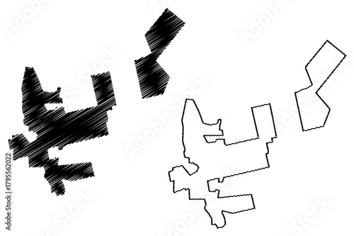 Taraclia District (Republic of Moldova, Administrative divisions of Moldova) map vector illustration, scribble sketch Taraclia map