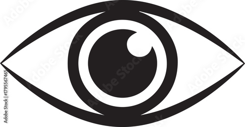 Bold Eye Icon: Visibility, View, Watch, Security, Password, and Human Sight