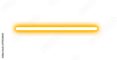 Long orange neon line sign. Glowing vibrant neon light. Neon sign design. Bright illuminated sign. Electric orange line on transparent background. Modern glowing effect. Digital neon art elements PNG