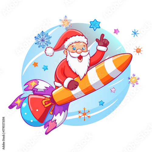 santa claus on a sledge