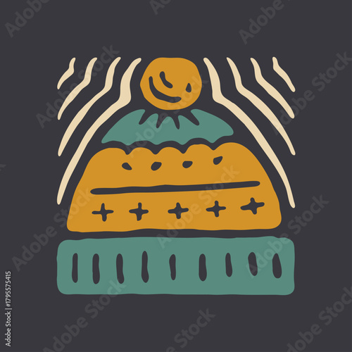 Doodle Illustration of a Beanie