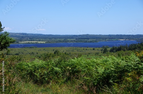 Lake in the Monts d'Arree in Brittany in France, Europe