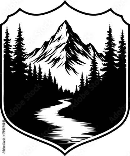 Mountain Hiking Silhouette SVG | Adventure Trekker Vector Design
