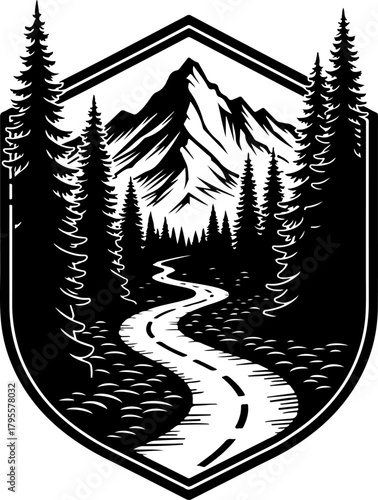 Mountain Hiking Silhouette SVG | Adventure Trekker Vector Design