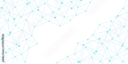 Abstract background for innovation technology, science, healthcare, and medicine. Abstract blue and white gradient background. Network technology background with dots and lines for desktop.