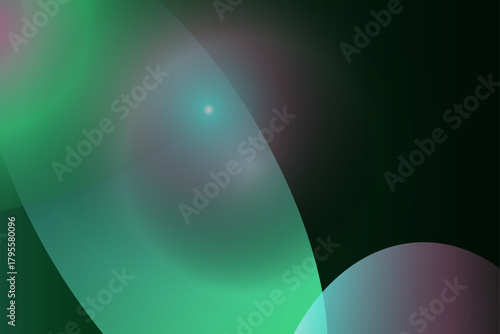 Abstract green gradient sphere lens flare