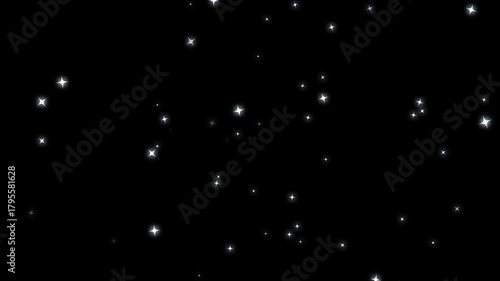 Wallpaper Mural Glitter sparkle stars animated on black screen, luxury white glitter sparkles trail, white shining dust light, bokeh light lights effect, glowing stars sparkle, small white stars confetti fountain. 4k Torontodigital.ca