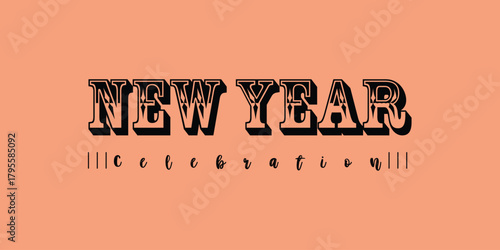 New Year celebration design for festive marketing campaigns and social media posts, perfect for welcoming 2024 with style and joyful anticipation