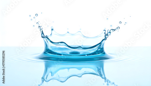 Water splash isolated on white background. 