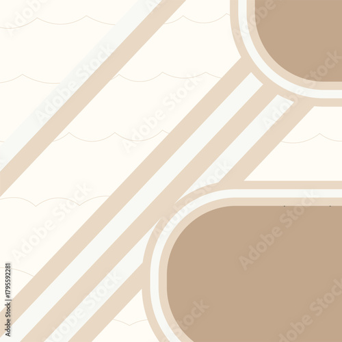 A soft beige abstract pattern with curved shapes and subtle lines. The gentle tones create a calm, modern aesthetic. Ideal for backgrounds, decor, and stylish design projects.