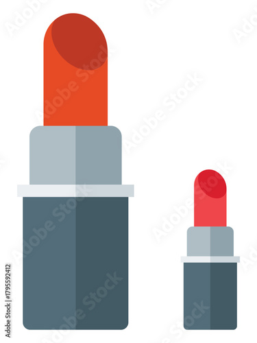 Lipstick icon set. Woman makeup lipstick silhouette vector website graphic design. Set of lipstick sign icon isolated on white background. Vector illustration.
