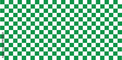 green and white checkered pattern with alternating squares geometric grid design for transparency background texture and retro decoration